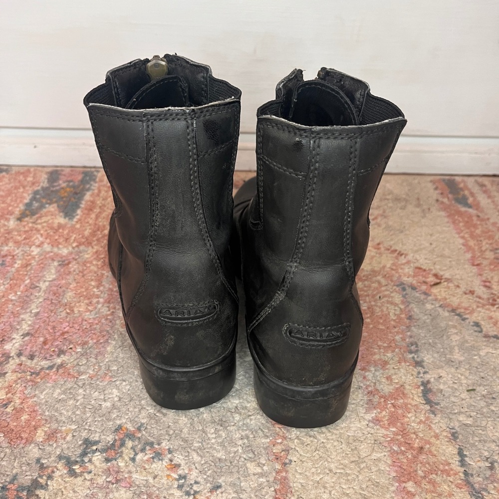 Ariat Heritage IV Black Leather Front Zip Paddock Boots Womens 6.5B 10015200 - Picture 7 of 8